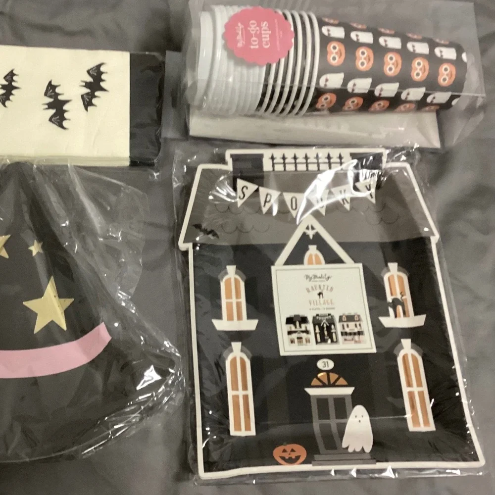Spooky Haunted Village party supplies from My Mind’s Eye-NIPs